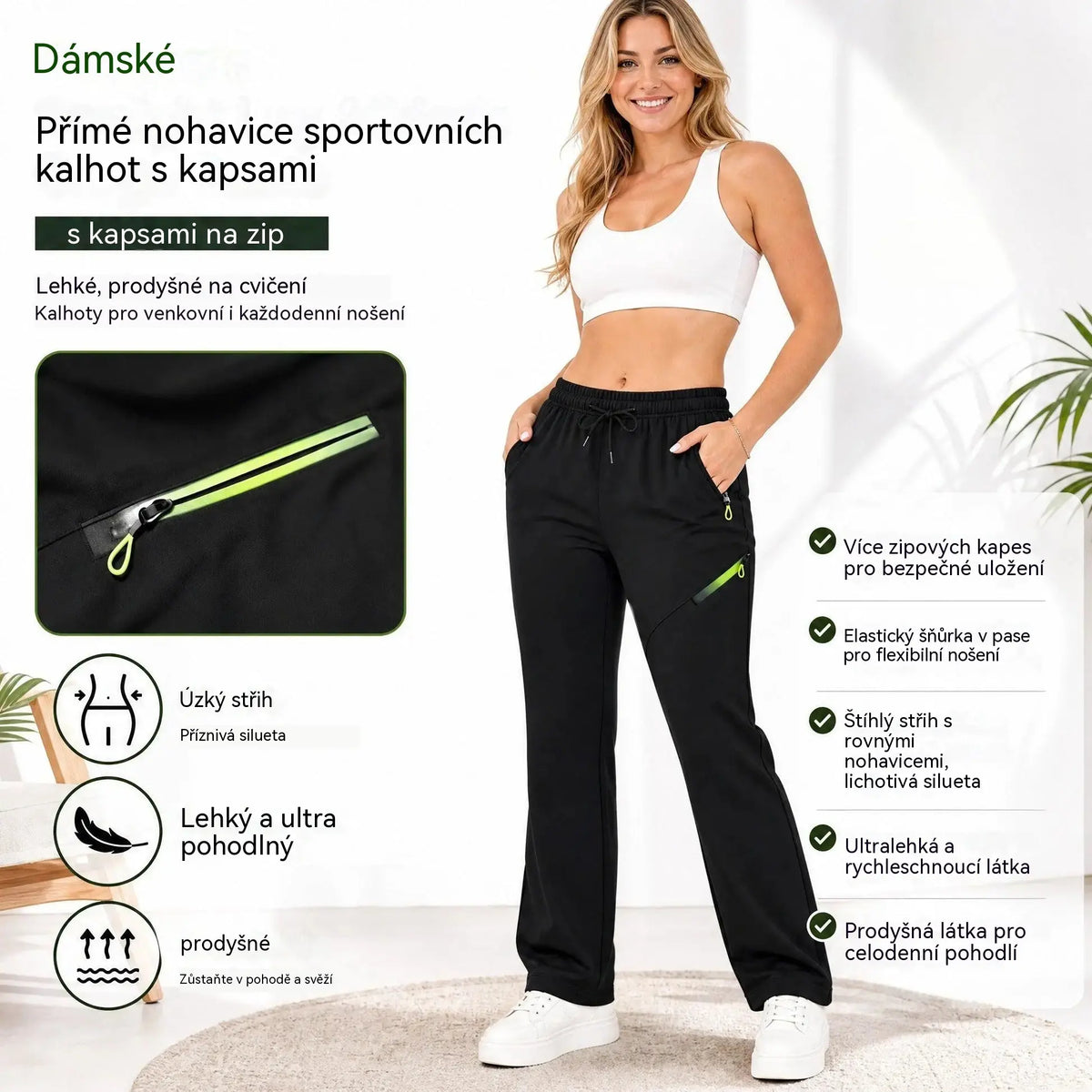 ⏳ Časovo obmedzená ponuka 🔥 Dámske cargo nohavice rovného strihu — Elastický pás; ideálne do práce, na cesty aj na každodenné nosenie 👖✨