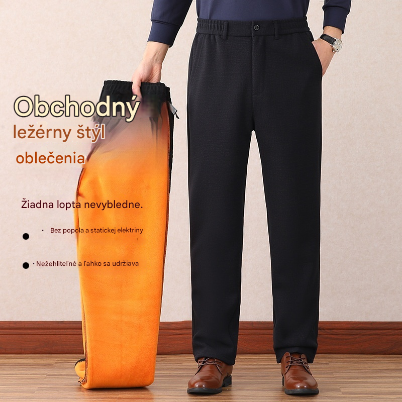 🔥【XL-7XL】Pánske zimné teplé voľnočasové nohavice s flísovou podšívkou – Výnimočné pohodlie, teplo a štýl na chladné dni!