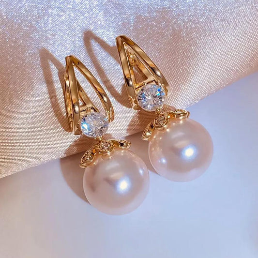 💋【Cumpărați 1 obțineți 1 gratuit】2025 nou francez lumina de lux senior simț al temperamentului real perla argint argint cercei 