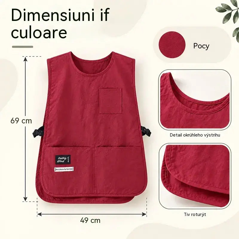 👩‍🍳✨ Nepremokavá a škvrnám odolná vesty zástera – ideálna na varenie, remeslá a záhradkárstvo, pohodlný strih 🛡️