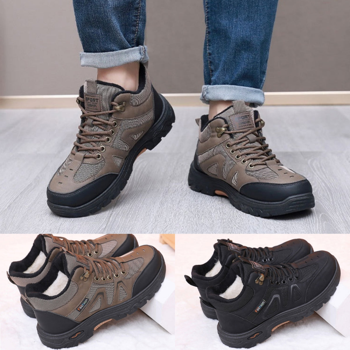 🎁💥【39-44】Męskie ocieplane buty trekkingowe i robocze – Wyjątkowa wygoda, ciepło i wytrzymałość na każdą zimową przygodę!