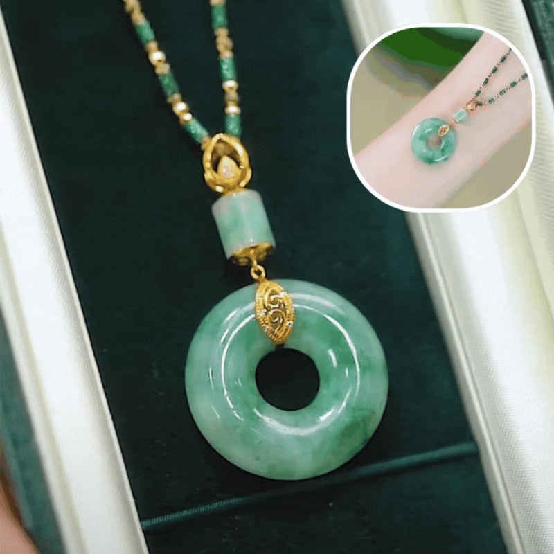 🔥Най-продаван артикул 2025🔥 Елегантно колие с катарама от нефрит Хетиан – Привлечи хармония, щастие и мир