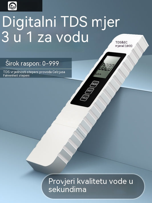 💧【Kupi 1, dobi 1 gratis】🔍 3-u-1 digitalni TDS analizator kvalitete vode – Trenutačno testirajte kvalitetu vode ✨【2 artikla】