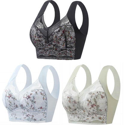 ✨【3-balenie】🤩【40kg-100kg】🎁🎁Priliehavá a veľká podprsenka z ľadového hodvábu, priedušná a nastaviteľná 