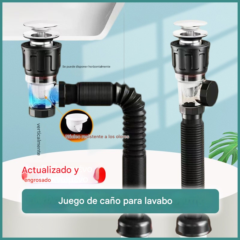 📢【Kúp 1, získaj 1 zadarmo】🔥🛠️ Teleskopická odtoková hadica bez zápachu – účinná ochrana proti zápachu a upchatiu, rýchly odtok vody a jednoduchá montáž 🚿【2 položky】