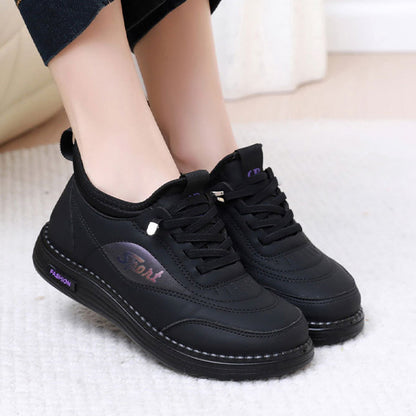 👟【35-41】Нови зимни кадифени и дебели неплъзгащи се обувки за майки, модерни и универсални топли памучни обувки, снежни ботуши с мека подметка