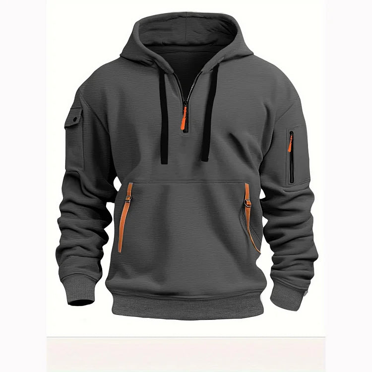 🔥😎【S-5XL】Sudadera con Cremallera y Capucha para Hombre – Estilo, Comodidad y Funcionalidad con Múltiples Bolsillos