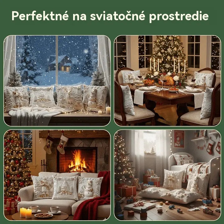 Vánoční výprodej 49% SLEVA🎄Povlak na polštář s vánoční tématikou 【4 kusy】