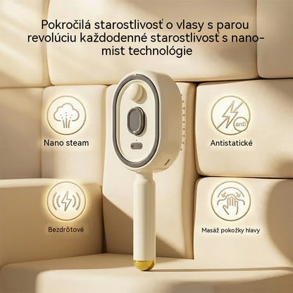 💥【Zľavy na nové produkty】✅Elektrická hmlová masážna kefa - bezbolestne rozčesáva zamotané vlasy bez ťahania a pomáha predchádzať ich lámaniu.