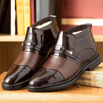 👞🌞【Zimowa Wyprzedaż】【38-44】Eleganckie Męskie Buty Skórzane z Ciepłą Wyściółką - Wygoda, Styl i Ochrona Przed Zimnem na Każdą Okazję!