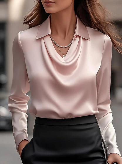 🔥🍁【Jesenný nový prírastok】【S-3XL】🌷Módna Hodvábna Košela 2026 pre Elegantný Vzhľad – Hladká Tkanina, Moderný Strih a Perfektná Voľba na Každý Deň!