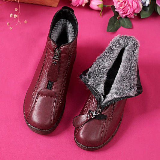 🔥🔥Oferta ograniczona czasowo【35-42】Ręcznie wykonane, wysokiej jakości damskie botki krótkie z prawdziwej skóry, antypoślizgowe.