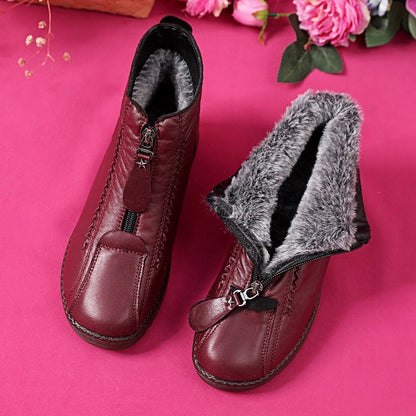 🔥🔥Oferta limitada en el tiempo【35-42】Botines cortos para mujer, hechos a mano, de alta calidad, de piel genuina, antideslizantes.