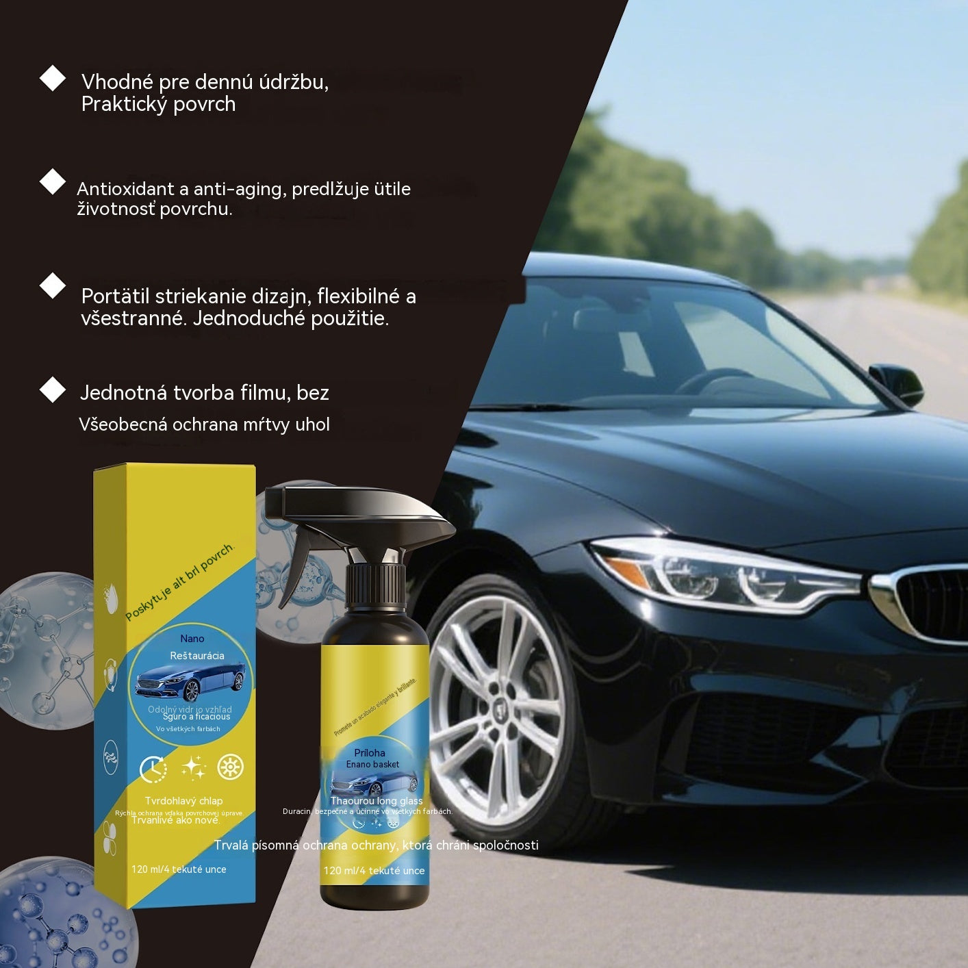 🥇【50% zľava】⏳Špeciálny viacúčelový sprej na opravu poškodenia auta, obmedzené trvanie⏰🚗