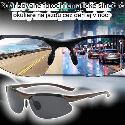 🕶️ Polarizované fotochromatické okuliare na šoférovanie cez deň aj v noci, UV400 ochrana účinne chráni oči pred škodlivým slnečným žiarením.🚗