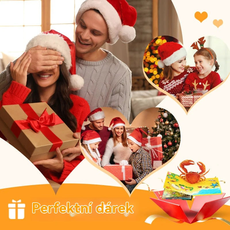 【Kupte 2, dostanete 2 zdarma】4 kusy 🎁🎁 3D kniha s vyskakovacím oknem se zvířaty
