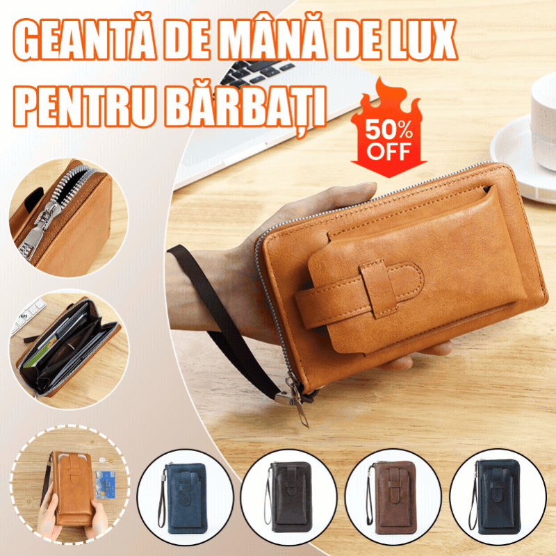💼【Compra 1, llévate 1 gratis】Cartera multifuncional para hombre de cuero genuino hecha a mano de nuevo estilo