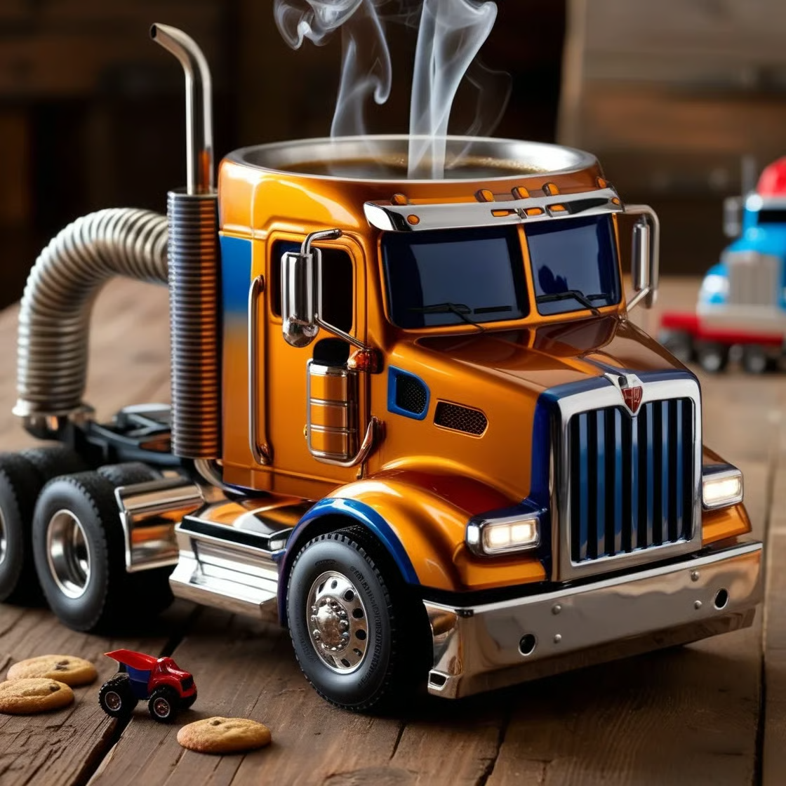 🚛 Taza de café hecha a mano en forma de camión
