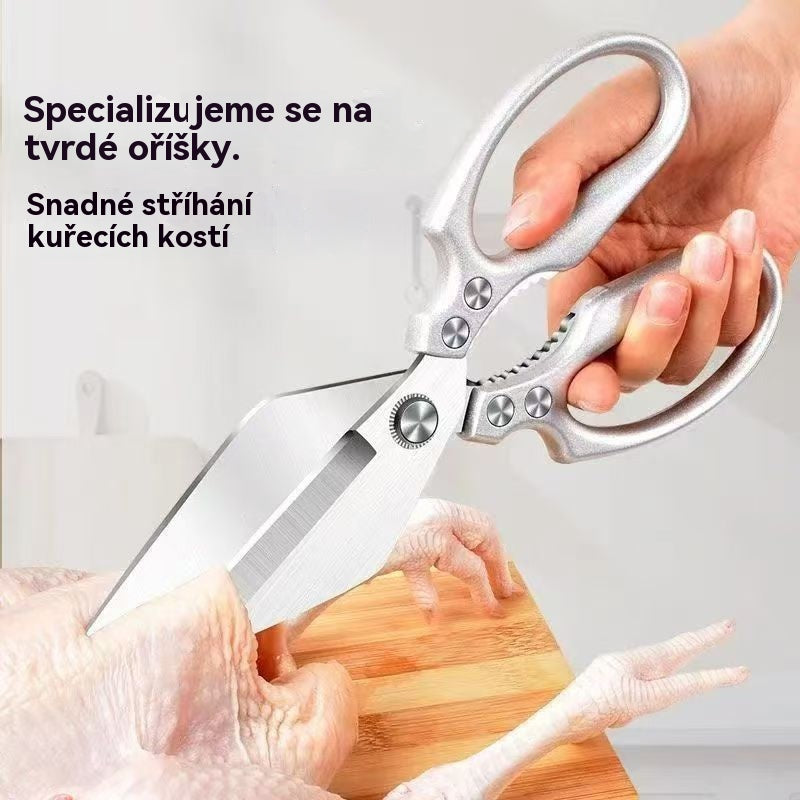 🔥Časovo obmedzená ponuka🔥Multifunkčné, odolné a ostré kuchynské nožnice - ergonomická protišmyková rukoväť pre bezpečné a pohodlné držanie. ✂️👨‍🍳