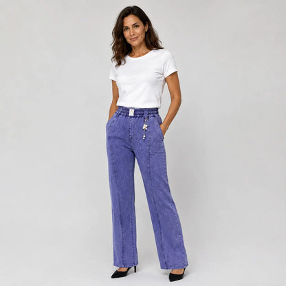 👖【M-4XL】Dámske strečové džínsy s vysokým pásom