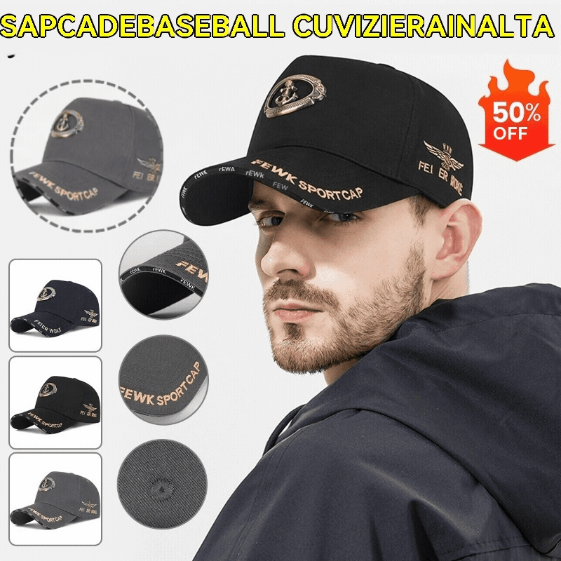 30% OFF🧢☀️🔥Compra 1 y recibe 2 gratis🔥Gorra de béisbol original con logo metálico Anchor, gorra de protección solar con cinco paneles y visera alta