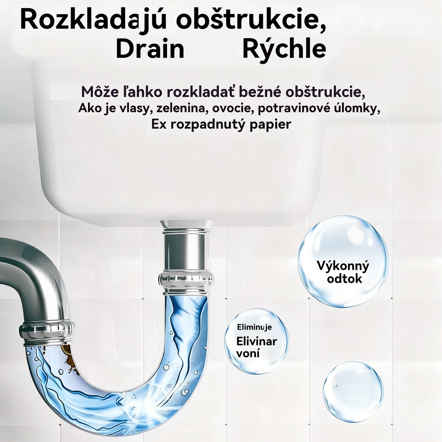 🛁💦【Kúp 1 a získaj 1 zadarmo】🌟Čistič drezov a odtokov - Pena s vysokou hustotou z extraktov a rozkladných enzýmov.