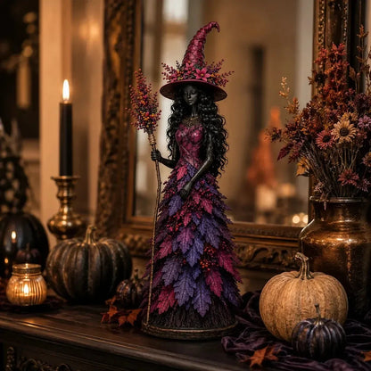 🧙‍♀️Figúrka začarovanej jesennej čarodejnice - elegantná čarodejnica ako originálna dekorácia na stôl, poličku alebo krb