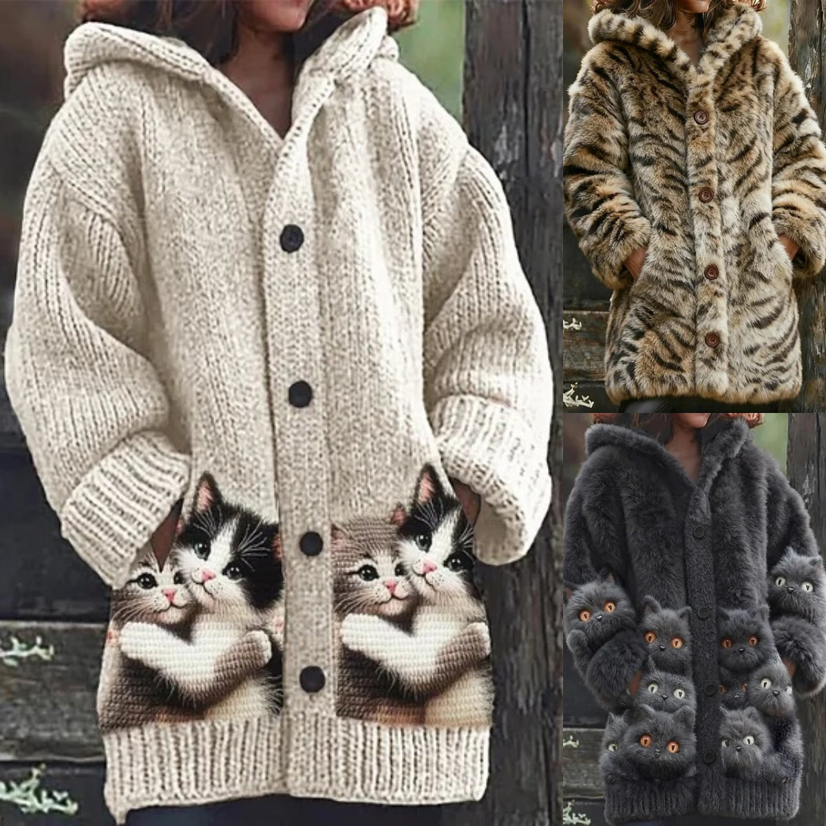 💥🌺【Vruća prodaja】🎀【S-5XL】Plišani kaput s kapuljačom i flis podstavom – Savršena kombinacija topline, udobnosti i stila za hladne zimske dane