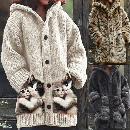 💥🌺【Vruća prodaja】🎀【S-5XL】Plišani kaput s kapuljačom i flis podstavom – Savršena kombinacija topline, udobnosti i stila za hladne zimske dane