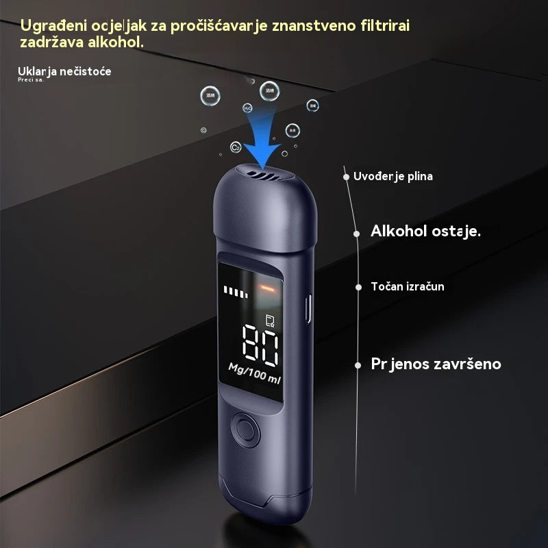 💥【Vruća prodaja 50% popusta】🍷 🍻 Visokoprecizan alkotester – jasan LED zaslon za instantno očitanje, brzo i jednostavno mjerenje alkohola u dahu! 🔬