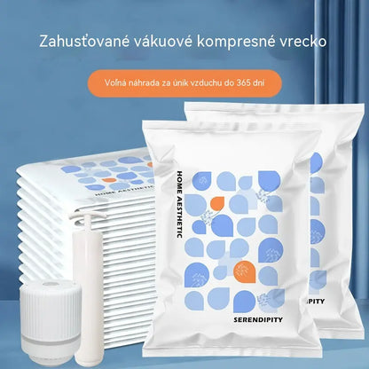🧳✨【50*65*30 cm】【5-dielna sada】🤩Vákuové kompresné úložné vrecká, vákuové kompresné vrecká na paplóny, oblečenie a páperové bundy.