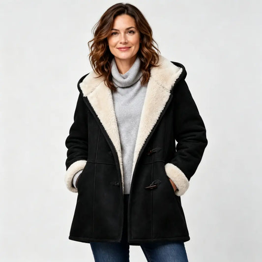50% OFF-Elegante y cálida chaqueta de mujer con forro de gamuza sintética, tallas S-5XL, chaqueta informal de invierno