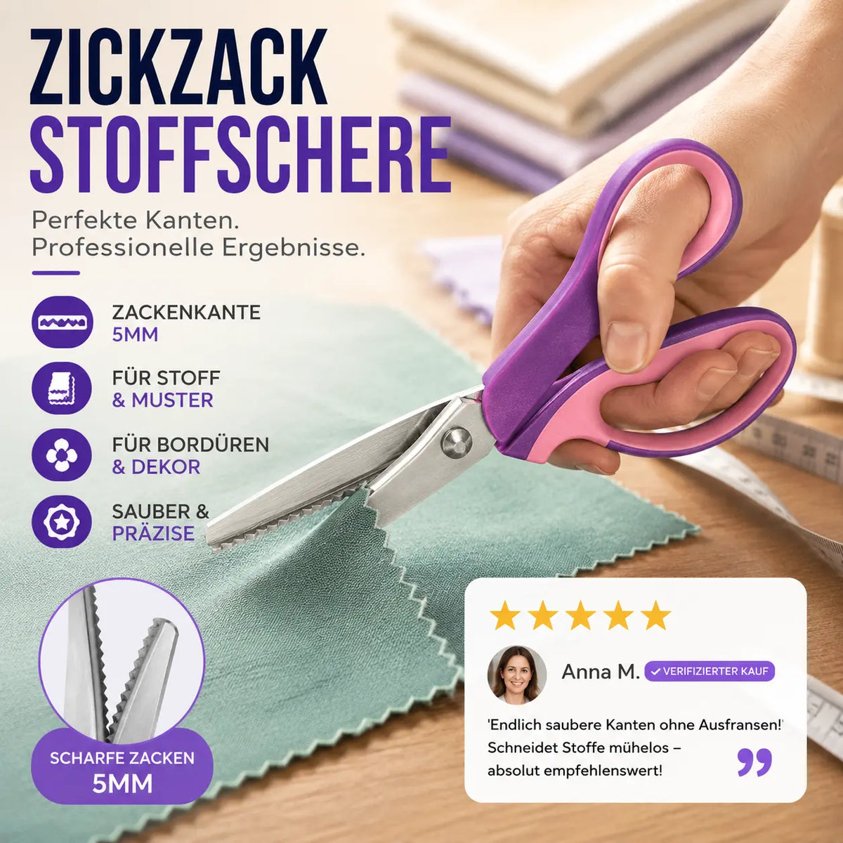 ✂️✨Viacúčelové cikcakové nožnice, vrúbkované nožnice🧵