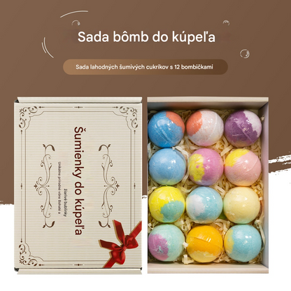🔥【50% zľava】🔥12 vonných kuliček koupelové soli (30 g/ks), účinně odstraňují odumřelé kožní buňky a zanechávají vaši pokožku hladkou a vyživenou