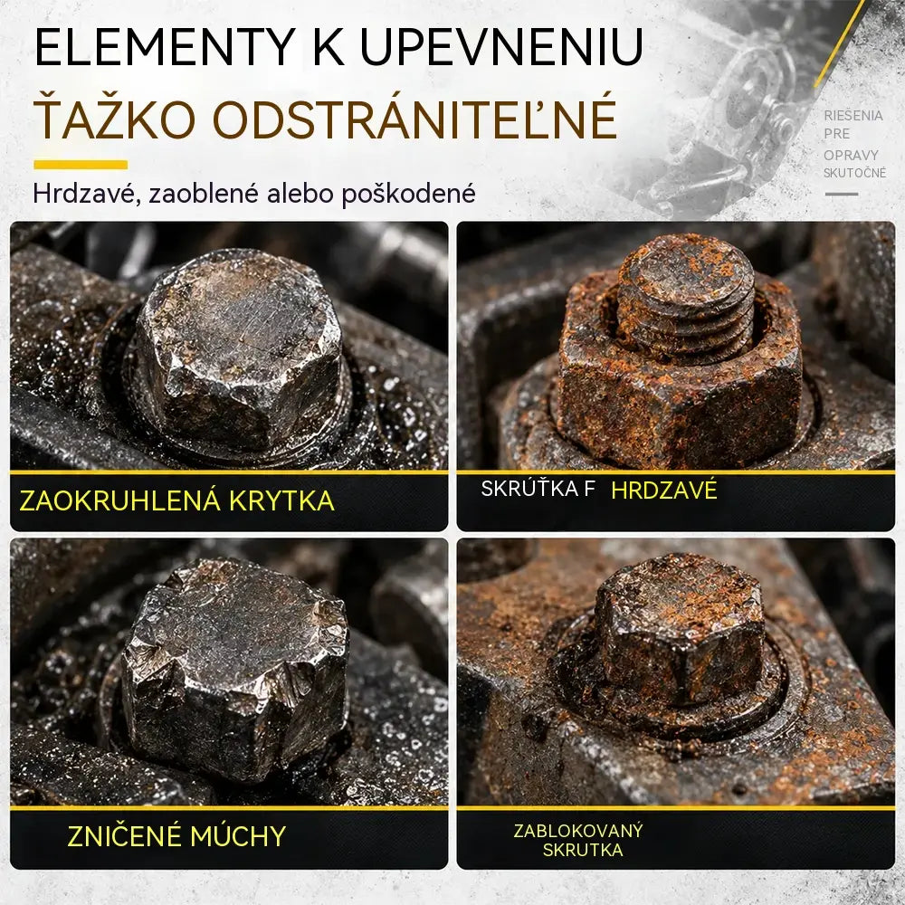 🛠️ Profesionálne riešenie na zaseknuté skrutky! Súprava vyťahovákov na poškodené matice a skrutky (14 kusov)! Mimoriadne odolná oceľ CrMo · Protišmykový profil · Vrátane praktického kufríka!