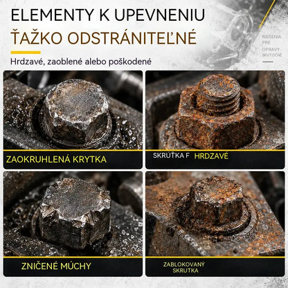 🛠️ Profesionálne riešenie na zaseknuté skrutky! Súprava vyťahovákov na poškodené matice a skrutky (14 kusov)! Mimoriadne odolná oceľ CrMo · Protišmykový profil · Vrátane praktického kufríka!