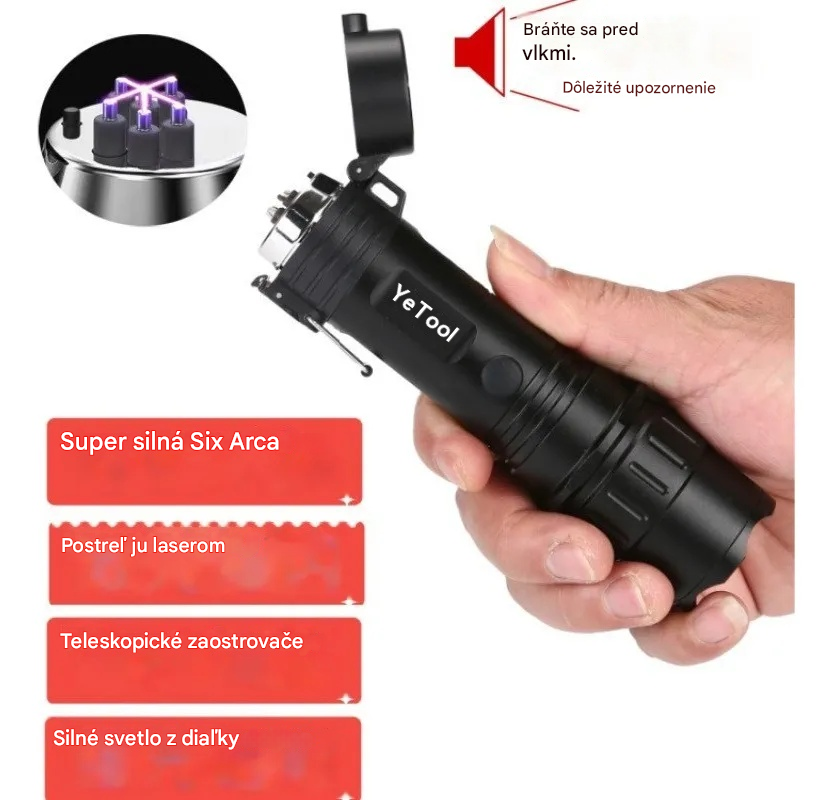 🎁【Najpredávanejšie nové produkty】 🔦 2 v 1 baterka na sebaobranu s oblúkom | Ochrana pred agresorom, nabíjateľná a viacúčelová! 🛡️💪