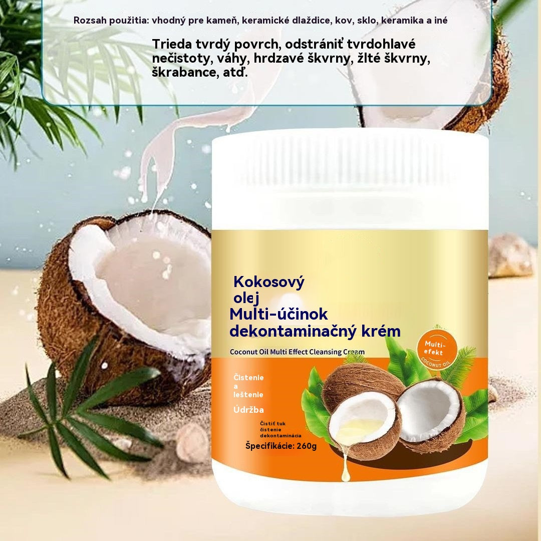 🥇💦【Kúpte 1 a získajte 1 zadarmo】🥥Multifunkčný čistiaci krém do domácnosti na odstraňovanie oleja, hrdze a vodného kameňa, bohatý na prírodný kokosový olej【2 položky】