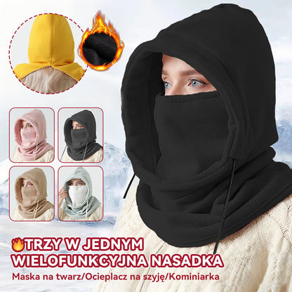 🧢🚵‍♀️【Kup 1, otrzymaj 1 gratis】🔥 Wielofunkcyjna kominiarka 3 w 1 z polaru – maska na twarz, ocieplacz na szyję i kaptur zimowy