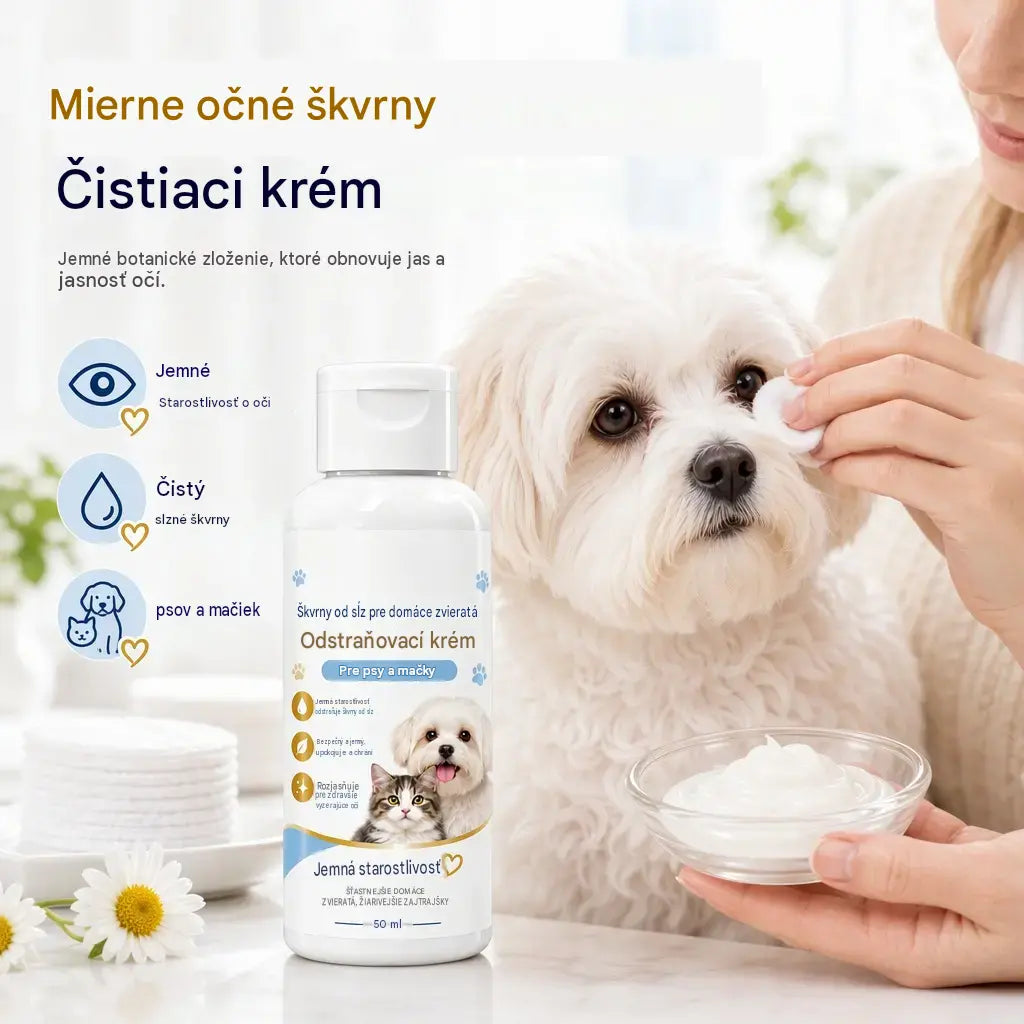 🐶Krém na odstránenie škvŕn od sĺz od domácich zvierat