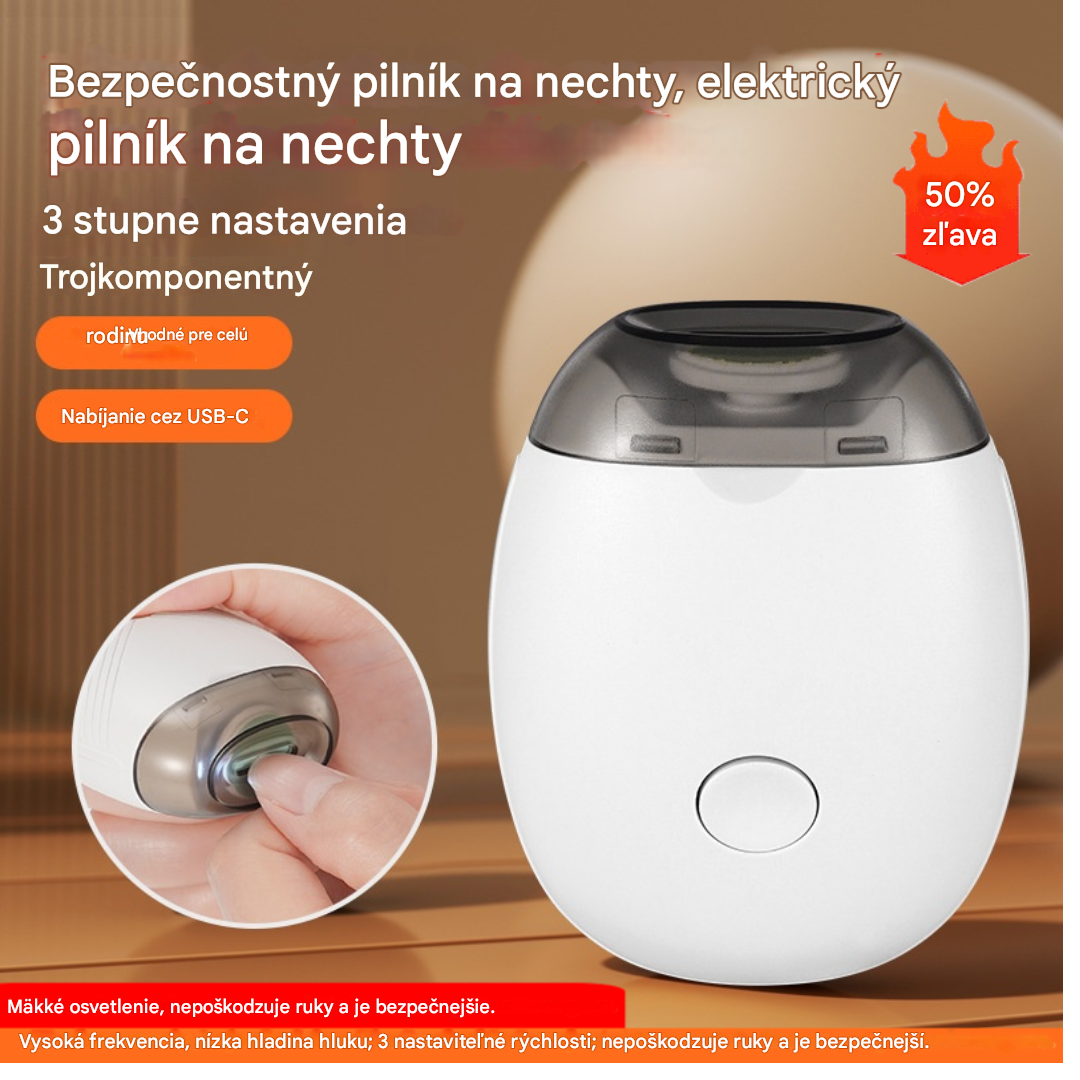 💅 Kúpte jeden, druhý dostanete zadarmo! ✨ Elektrický pilník na nechty, tichý, bezpečný pre bábätká, jemná a bezpečná starostlivosť o nechty 👶🔧