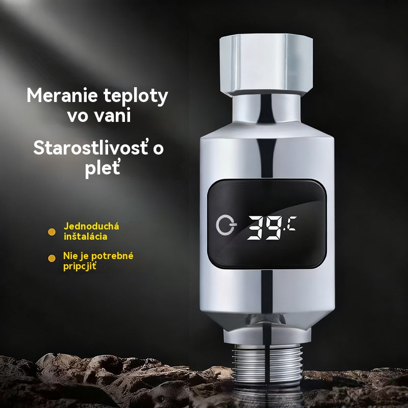 🔥Kúpte 1 a získajte 1 zadarmo! 🔥【2 položky】🚿Vodeodolný sprchový teplomer s LED displejom (Celzia)🌡️