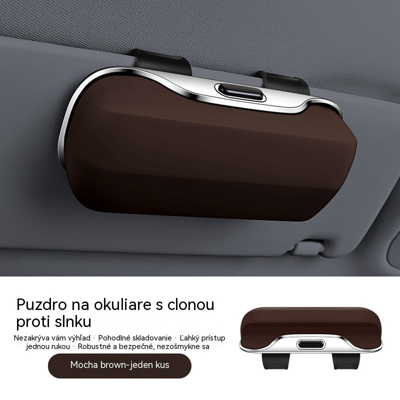 🕶️🚗Puzdro na okuliare do auta s slnečnou clonou ｜ Vhodné pre všetky vozidlá