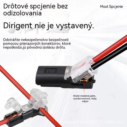 【1000 kusov skladom】Konektor kábla bez odizolovania, s uzamykateľnou prackou, bezpečným uzáverom a protišmykovou úpravou ⚡️