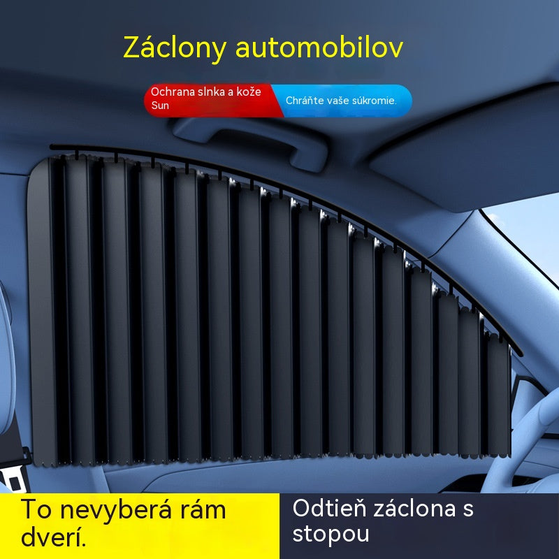 🚗🥇【50% zľava - Platba pri doručení】【4-dielna sada】Slnečná clona na okno auta s posuvnou koľajnicou a izolačnou vrstvou - vhodná pre väčšinu vozidiel, blokuje slnko, znižuje teplotu v interiéri