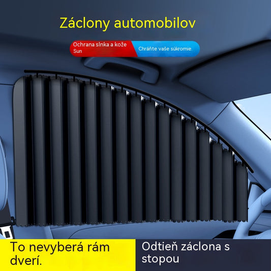 🚗🥇【50% zľava - Platba pri doručení】【4-dielna sada】Slnečná clona na okno auta s posuvnou koľajnicou a izolačnou vrstvou - vhodná pre väčšinu vozidiel, blokuje slnko, znižuje teplotu v interiéri