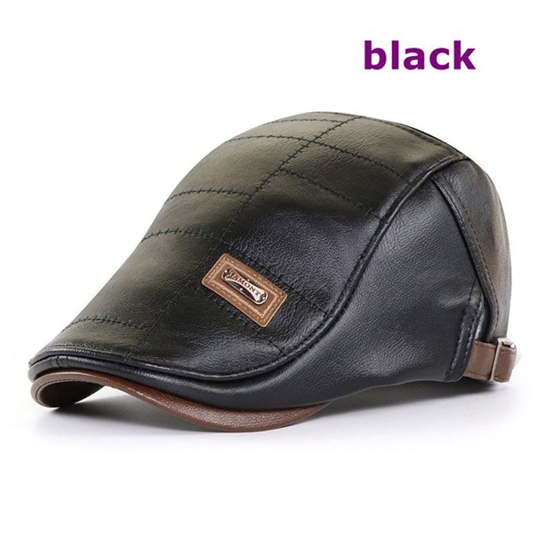 🧢🔥Nový, kvalitný kožený baret v retro štýle na jeseň a zimu