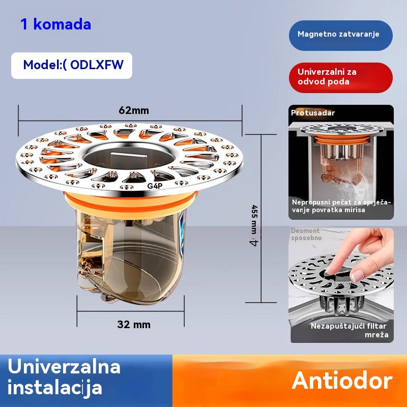 🔥【Kupi 1, dobi 1 gratis】【13 eura po komadu】✨Univerzalna jezgra za odvodnju poda protiv neugodnih mirisa s velikom saćastom pločom（2 stavke）