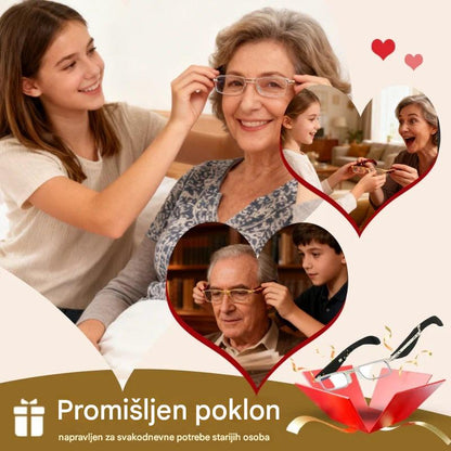 🔥【Kupite 1, dobijte 1 gratis】Preklopne naočale za čitanje za srednju i stariju dob s zaštitom od plavog svjetla, kompaktnom kutijom i visokokvalitetnim lećama.