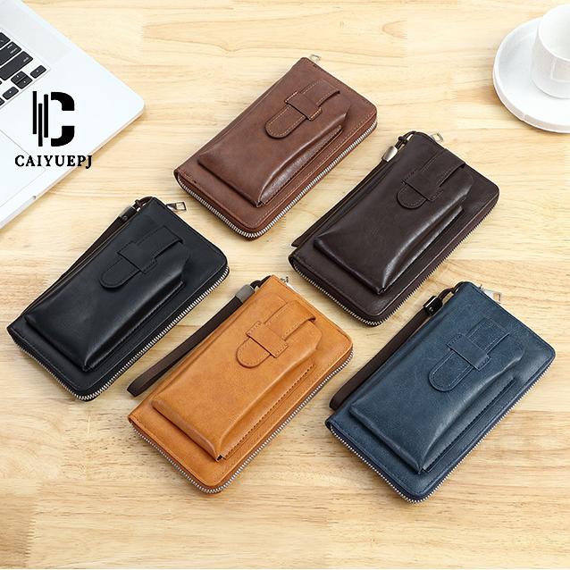 💼【Compra 1, llévate 1 gratis】Cartera multifuncional para hombre de cuero genuino hecha a mano de nuevo estilo